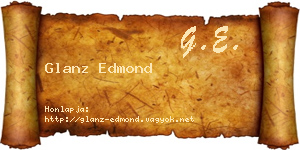 Glanz Edmond névjegykártya